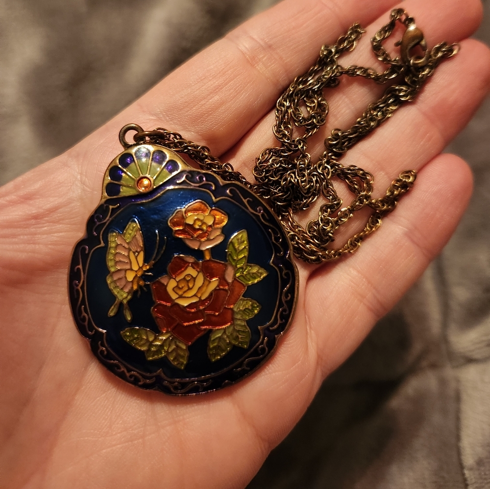 Vintage cloisonne necklace